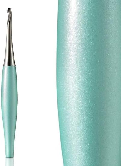 Furls Crochet Hook, Odyssey Mint Green, Nickel Plated Tip for Effortless Glide, Ergonomic Handle Crochet Hooks 7" (G+) 4.5MM