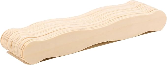 Wooden 8" Fan Handles, Wedding Programs, or Paint Mixing, Pack 1000, Jumbo Craft Popsicle Sticks for Auction Bid Paddles, Wooden Wavy Flat Stems for Any DIY Crafting Supplies Kit, by Woodpeckers