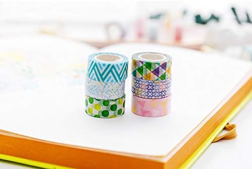 YUBBAEX 24 Rolls Washi Tape Set Basic Skinny Masking Decorative Tapes for Arts, DIY Crafts, Journals, Planners, Scrapbooking, Wrapping (Mini Graphics)