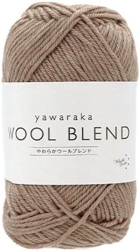 Yuzawaya Yawaraka Wool Blend Yarn, Sport Weight, 70% Wool 30% Acrylic, 1 Skein (40g), 120 Yards (110m), Color 3 - World Festa