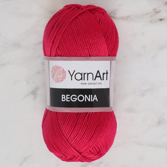 Yarnart Begonia, 100% Mercerized Cotton, 1.76 Oz (50g) / 185 Yrds (169m) Fine Sport: 2, amigurumi Yarn, Summer Yarn (6358)