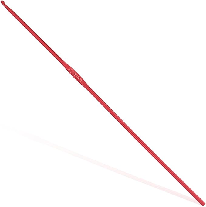 2 mm Crochet Hook, Crochet Needles for Yarn, Aluminum Ergonomic Crochet Hooks for Craft Beginners