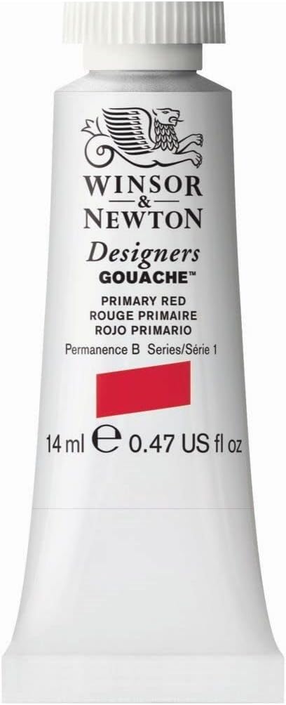 Winsor & Newton Designer's Gouache, 14 ml (0.47oz) tube, Primary Red