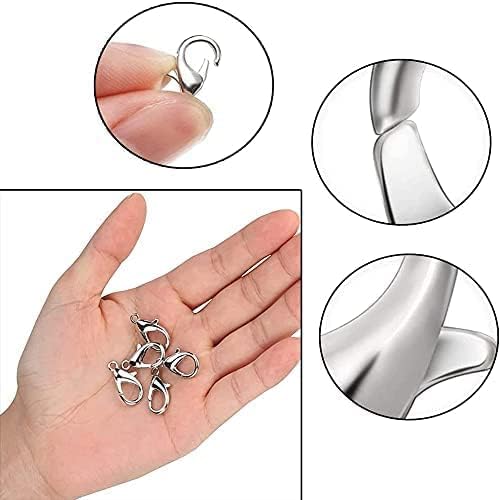 600Pcs Lobster Clasps Set, BetterJonny 200Pcs Lobster Clasps and 400Pcs Open Jump Rings Kit with Box Silver and Gold Lobster Claw Clasps for Bracelet Necklace and Jewelry Making