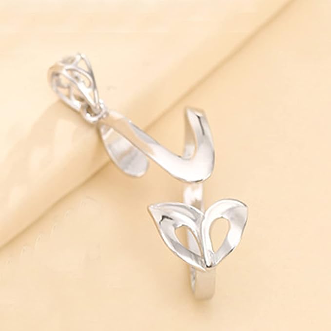 925 Sterling Silver Fox Shaped Pendant Base Setting fit 17X30mm Irregular Cabochon for Necklace Jewelry Making Craft