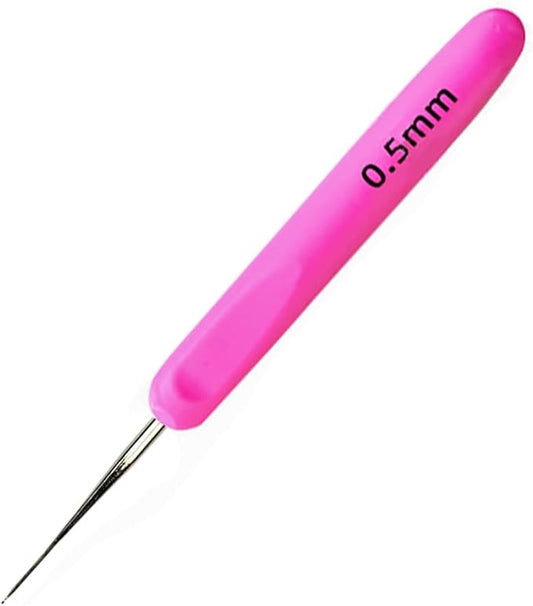 Weabetfu Dreadlocks Crochet Hooks with Ergonomic Handle,Dreadlock Needle Tool for Craft,Dreadlock Crochet Hook for Hair 0.5mm 1 Hook
