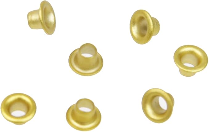 FoRapid 3mm/1/8 Aluminum Quicklet Eyelets-Scrapbooking/Birthday Wedding Baby Greeting Holiday Card/Paper Craft/Luggage Cruise Tag/DIY Album/Clothing etc-200 PCS (Gold)