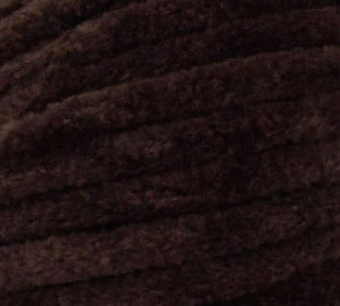 Premier Yarns Parfait Chunky Chenille Yarn 3.5 Oz 6 Super Bulky Weight 3 Pack Bundle with Bella's Stitch Place Holders (Espresso)