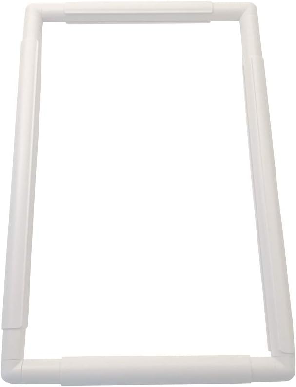 17 x 11" plastic cross stitch frame square embroidery hoop white diy sewing tools sewing hoop handhold craft clip embroidery snap frame hoop for cross stitching quilting (17 x 11")