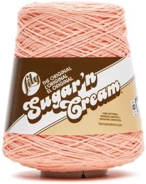 Lily Sugar N Cream Cones Coral Rose Yarn - 1 Pack of 400g/14oz - 100% Cotton - #4 Worsted (Medium) - 674 Yards - Knitting/Crochet