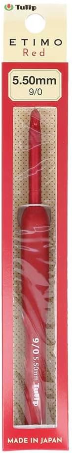 Tulip Etimo Red Crochet Hook Soft-Grip 5.5mm - 1pc