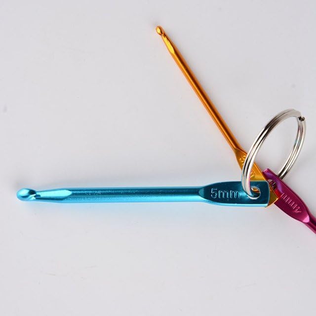 3Pcs/Set Single Head Crochet Hook Portable Travel Keychain Metal Crochet Sweater Needle Short Crochet Tool Knitting Tool