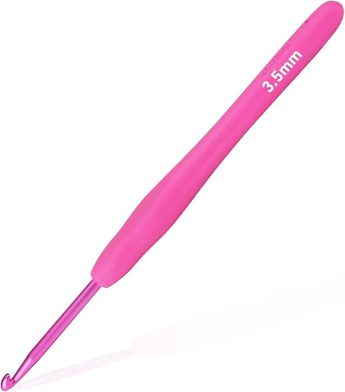 3.5mm Crochet Hook, Supers Smooth 3.5 mm Ergonomic Crochet Hooks for Beginner, Comfort for Arthritic, 1 Pack