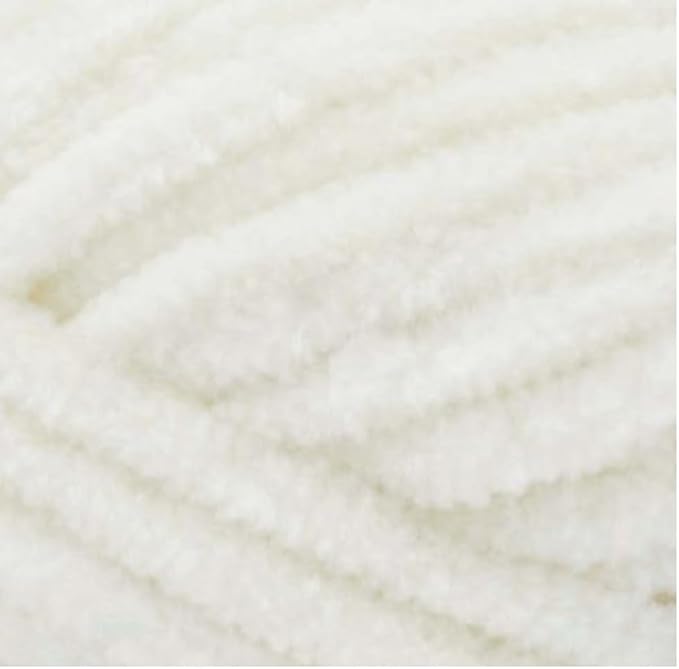 Premier Yarns Parfait Chunky Chenille 3.5 Oz 6 Super Bulky Weight 3 Pack Bundle with Bella's Stitch Place Holders (Cream)