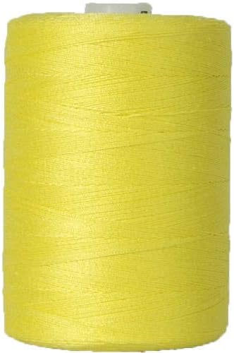 Threadart 100% Cotton Thread | for Quilting, Sewing, and Serging | 1000M Spools 50/3 Weight | Yellow 514