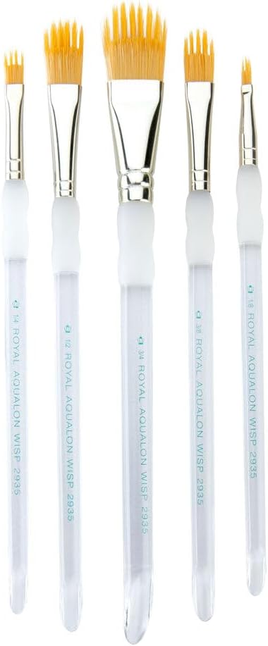 Royal & Langnickel Aqualon Wisp Filbert Artist Brush Set, 5-Piece
