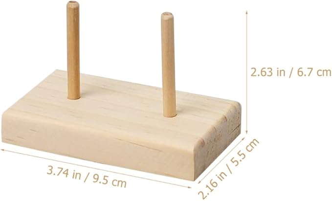 2 Pcs Wooden Thread Holder Embroidery Thread Rack Sewing Wire 2 Spool Stand for Embroidery Quilting