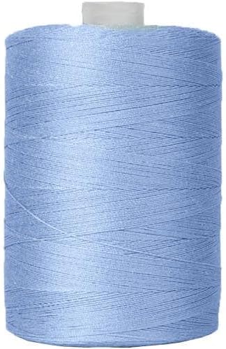 Threadart 100% Cotton Thread | for Quilting, Sewing, and Serging | 1000M Spools 50/3 Weight | LT Blue 302