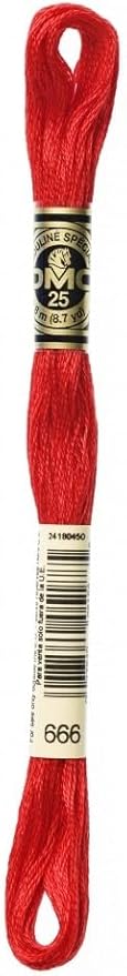 DMC Stranded Cotton Embroidery Thread 666 - per Skein