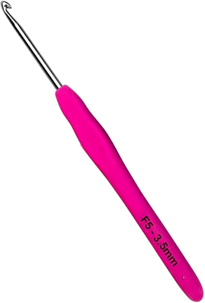 Mdoker Extra Long Crochet Hooks,Ergonomic Grip Soft Handles for Handmade DIY Crocheting,Crochet Hook Needles for Arthritic Hands,Size E/4(3.5MM)