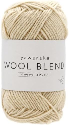 Yuzawaya Yawaraka Wool Blend Yarn, Sport Weight, 70% Wool 30% Acrylic, 1 Skein (40g), 120 Yards (110m), Color 2 - World Festa
