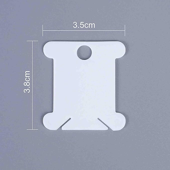 129 Pcs Embroidery Floss Bobbins Embroidery Floss Organizer, Plastic Embroidery Thread Cards for Cross Stitch Thread Holder Sewing Storage for DIY Sewing Craft(White)