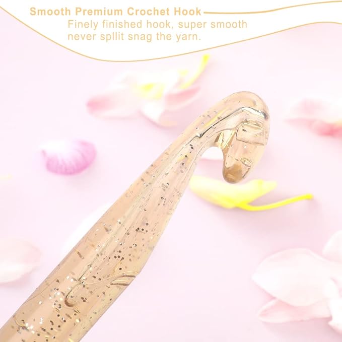 18 mm Crochet Hook, Large Crochet Hooks for Chunky Yarn Ergonomic Knitting Needles Crochet Needle for Beginners and Handmade DIY Knitting Crochet (18 mm)