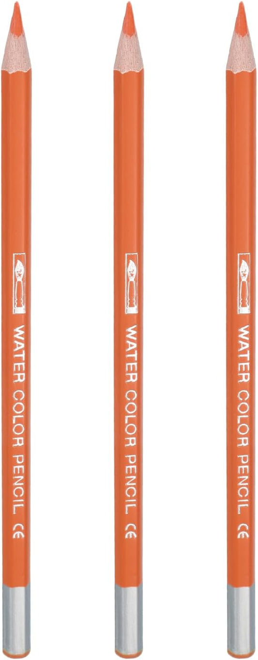 PATIKIL Watercolor Pencils, Orange - red Color Pencil Set Sketch Coloring Drawing Colored Pencils Bulk Artist Drawing Supplies for Adult Coloring Book Blending, 3 Pcs