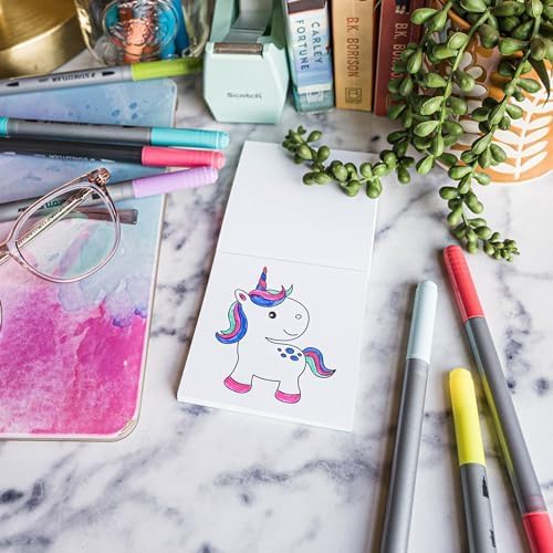 A Brighter Year The Original Adult Mini Coloring Book - 5-Piece Variety Pack - 3” x 3” Pocket Size, 50 Pages, Lay Flat Binding, Thick Paper - No Bleeding - Stress & Anxiety Relief - Relaxation, Gift