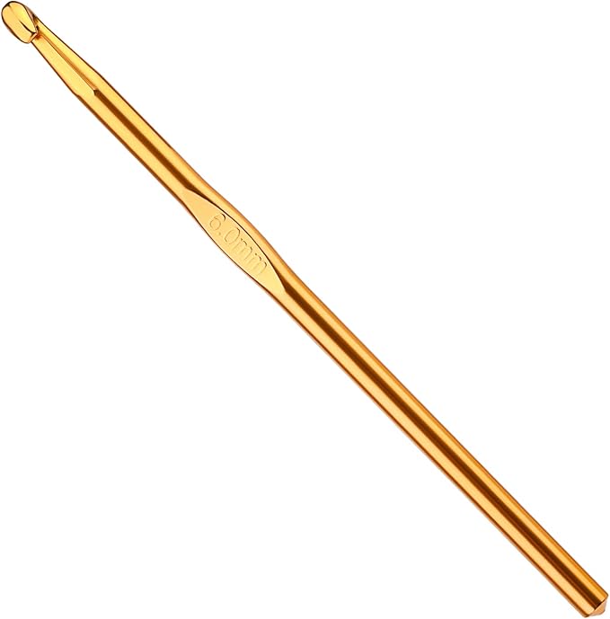 6mm Aluminum Crochet Hook, Smooth Crochet Needles, Knitting Needles for Yarn Craft, Great Handmade DIY Present for Friends, Random Color
