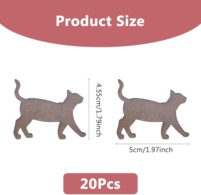 DICOSMETIC 20Pcs Wooden Animal Bobbin Embroidery Floss Bobbin Wooden Cross Stitch Floss Holder Animal Card Thread Organizer Cat Bobbin Set Winding Plate for Sewing Supplies Needlework Thread Storage
