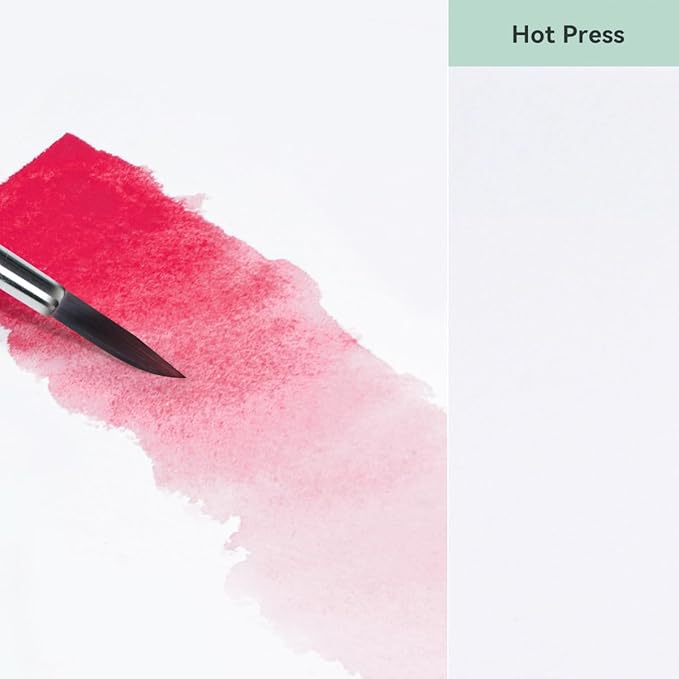 Lightwish Watercolor Sketchbook,100% Cotton Acid Free Watercolor Journal,300gsm/140lb Hot Press Watercolor Paper for Artists,Adults,Students,20 Sheets,9.25 * 6.3 Inches