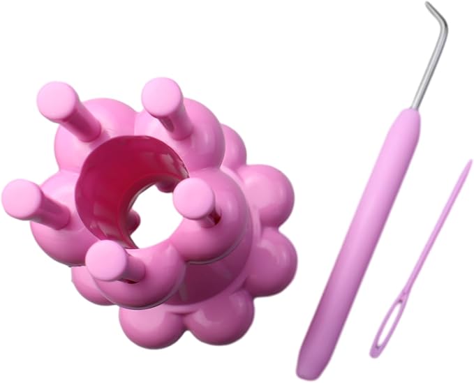 FDXGYH 1 Set Double-Ended Braider Plastic Knit Spool Loom Yarn Knitting Machine Rope Hook Knitting Tool