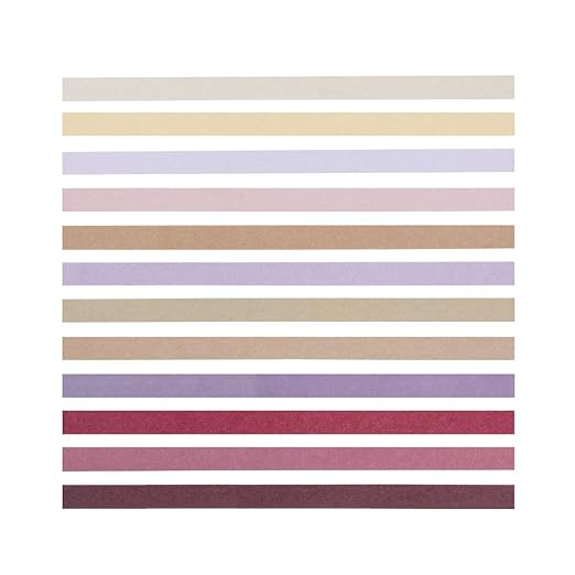YUBBAEX 12 Rolls Washi Tape Set Natural Color Decorative Tapes for Arts, DIY Crafts, Journals, Planners, Scrapbook, Wrapping Wide -Salty Morandi- (Morandi, 8mm x 12Rolls)