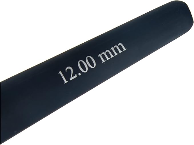 KnitPro Gold Aluminum Single-Ended Crochet Hook with Black Soft Handle | 12.00mm