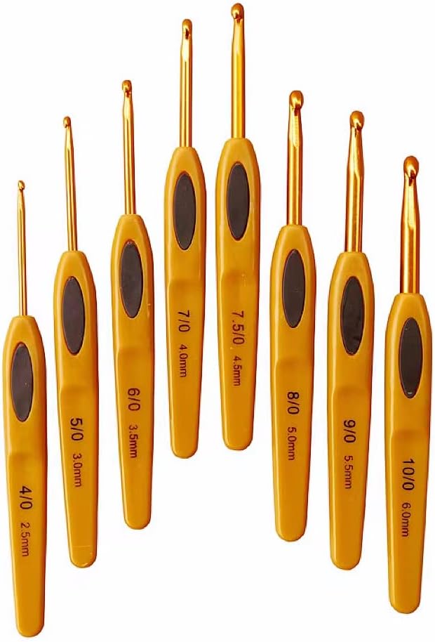 Crochet Hooks Set,Ergonomic Crochet Hooks with Number Marks for Grandmothers,Moms,Children,Beginners