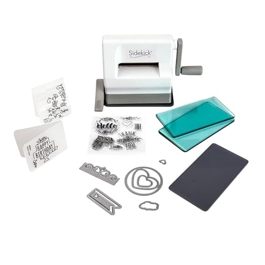 Sizzix Sidekick Starter Kit 661770 Portable Manual Die Cutting & Embossing Machine for Arts & Crafts, Scrapbooking & Cardmaking, 6.35 cm Opening, 2.5" Opening, White