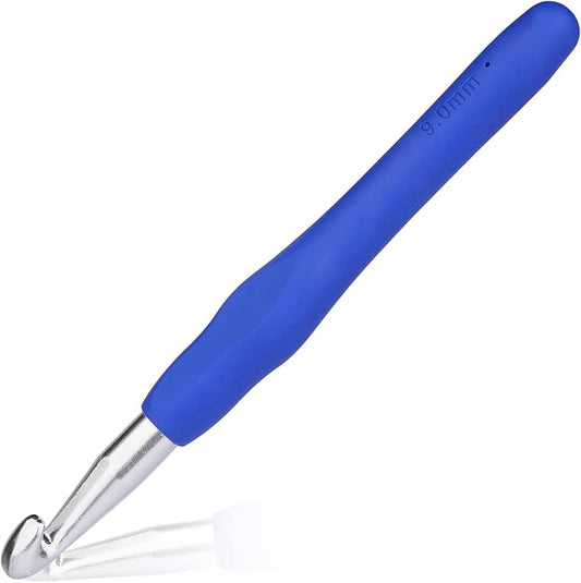 9 mm Crochet Hook, Ergonomic Handle for Arthritic Hands, Extra Long  Knitting Needles for Beginners and Crocheting Yarn (9 mm)