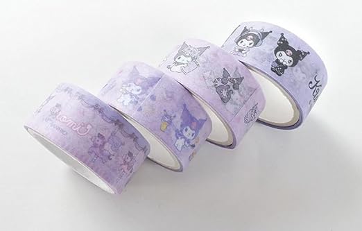 Generic Cute Masking Tape, Washi Tape Set, 8 Pack, 0.6 Inch Wide (Purple)