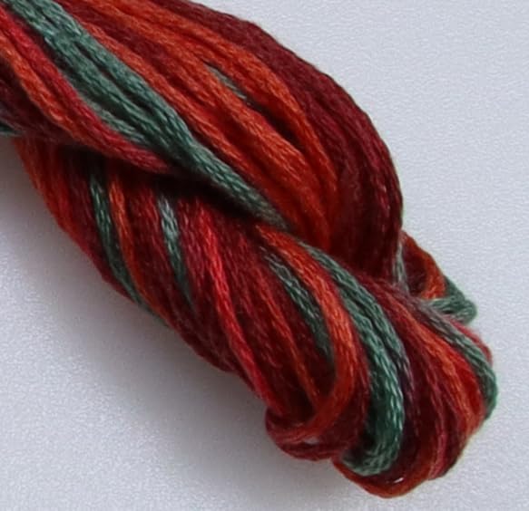 KCS Big skeins of 25 Meters Size 25 Color Variegated Cross Stitch Stranded Threads,6 skeins,4517