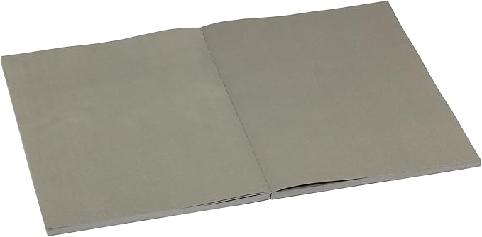 SoHo Urban Artist Open Bound Sketch Pads - Open Coptic Bound Sketch Pads for Drawing, Calligraphy, Any Dry Media, & More! - [Grey, White, & Kraft - 11x14-3 Pack]