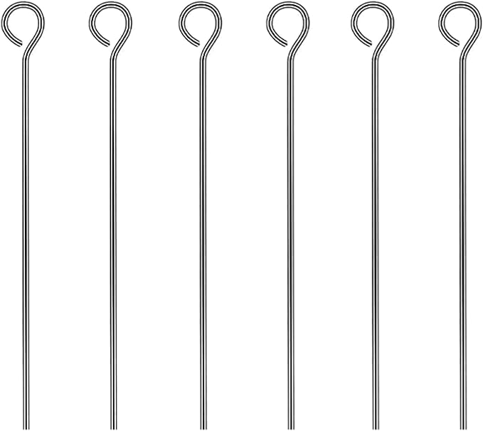 Mandala Crafts 300 1.5 Inch Gunmetal Eye Pins for Jewelry Making Earring Making Supplies Jewelry Findings Open Eye Head Pins for Earrings DIY Bracelets Rosary Charms