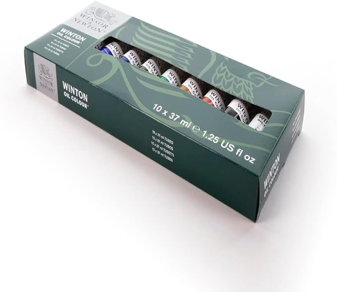 Winsor & Newton Winton Oil Color Paint, Starter Set, 10 x 37ml Tubes, 1.25 Fl Oz (Pack of 10)