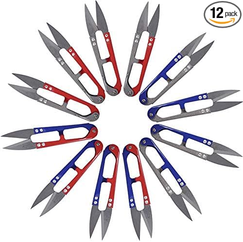 UCEC 12 Pack Thread Snips, Small Sewing Scissors & Crochet Thread Cutter Yarn Cutter, Sewing Snips for Stitching, Embroidery, Knitting and Mini DIY Supplies, Colorful