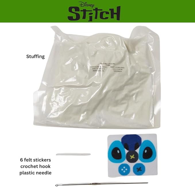 Innovative Designs Disney Lilo and Stitch Crochet Kit for Beginners, DIY Crochet Kits for Adults, Teens, Kids, Instruction Manual – Stitch and Scrump