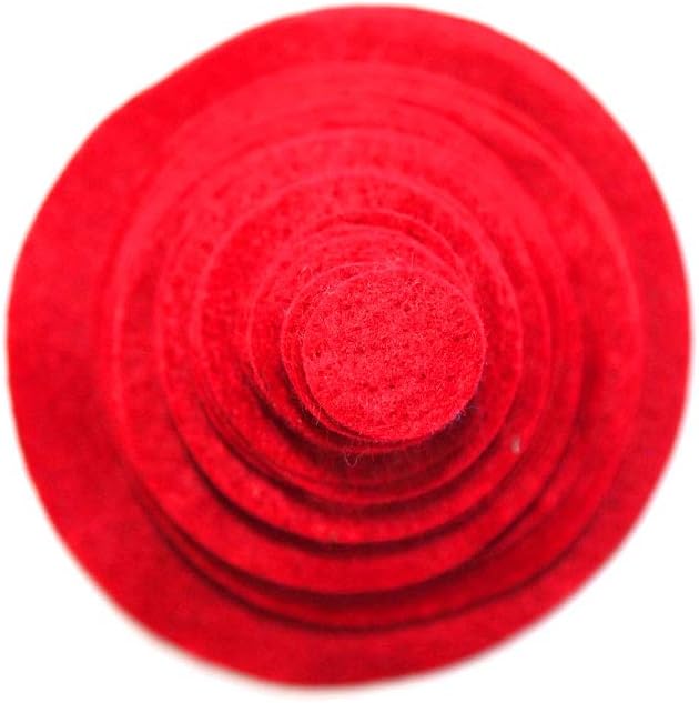 Playfully Ever After Red Craft Felt Circles (Mixed Size Pack - 56pc)