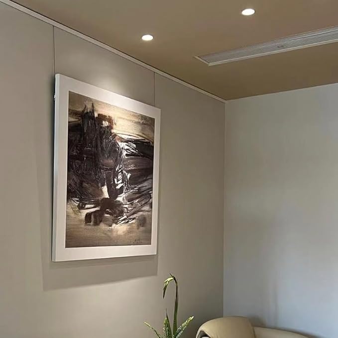Picture Hanging Systems, for Art Galleries, Home, Two 48inch Rails, Click Rail Kits (2 Black Rails 4 Steel Cables & 4 Hooks)