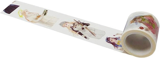Wrapables Decorative Festive Wide Washi Masking Tape, 35mm x 5m, Medieval Maidens