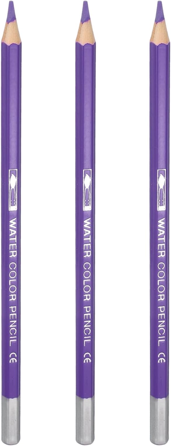 PATIKIL Watercolor Pencils, Purple Color Pencil Set Sketch Coloring Drawing Colored Pencils Bulk Artist Drawing Supplies for Adult Coloring Book Blending, 3 Pcs