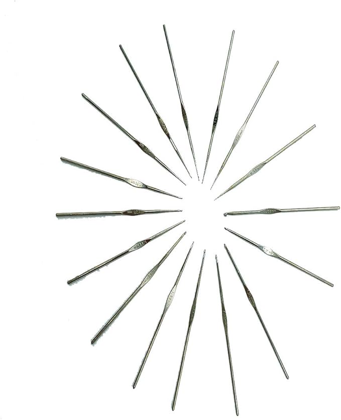16 PCS Steel Latch Hooks Needle, Crochet Hook with Different Size.